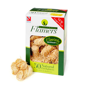 A Box of 50 Flamers Natural Firelighters