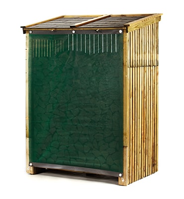 Logstore with green weathershield