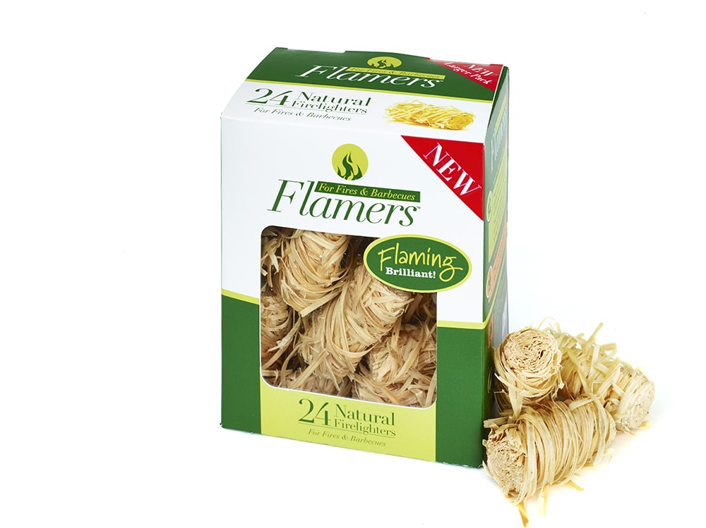 A Box of 24 Flamers Natural Firelighters